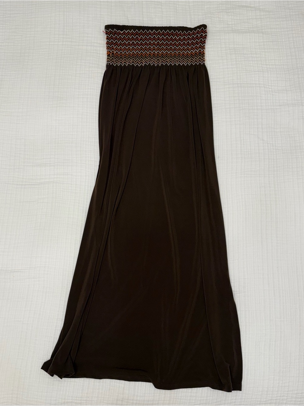 alyn paige brown convertible maxi dress skirt